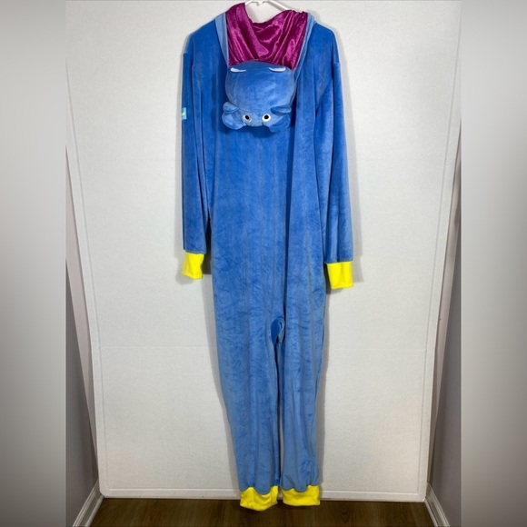 Tipsy Elves Hippo Costume Full Zip Onesie Size Large - Picture 9 of 13